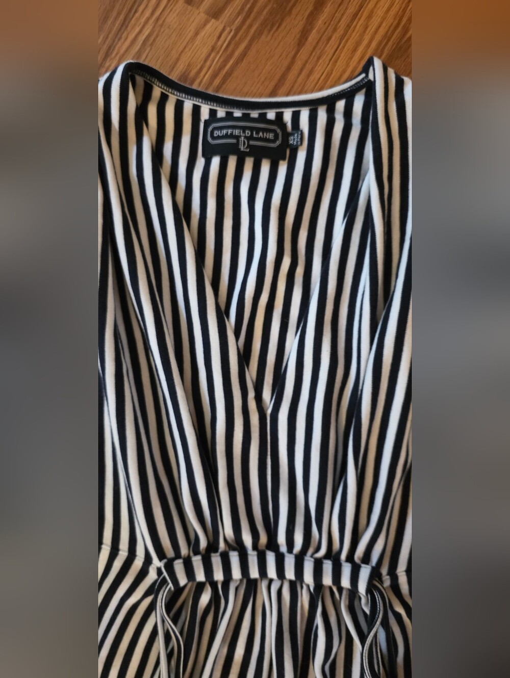 NWOT, Duffield Lane, Blue and White Striped Maxi Dress, XS